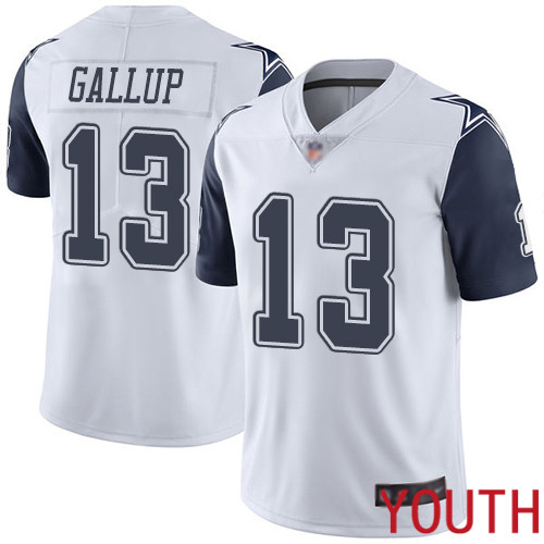 Youth Dallas Cowboys Limited White Michael Gallup #13 Rush Vapor Untouchable NFL Jersey->women nfl jersey->Women Jersey